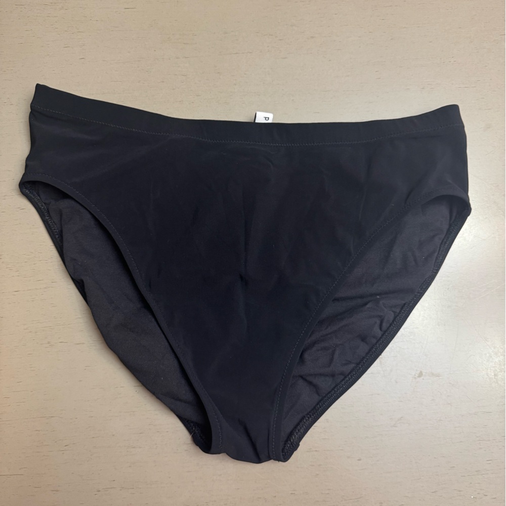 Profile By Gottex Elegant Black Swim Bottom size 10 high leg style EUC!